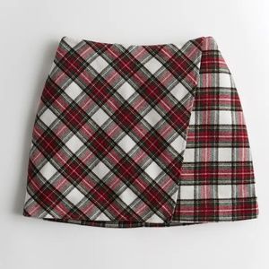 Hollister High-Rise Plaid Skirt